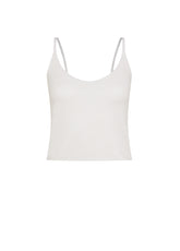 KNITTED LINEN SINGLET - WHITE - Tops & T-Shirts | DEHA
