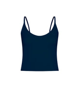 KNITTED LINEN SINGLET - BLUE - Linen Clothing for Women | DEHA