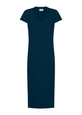 KNITTED LINEN LONG CARDIGAN - BLUE - Leisurewear | DEHA