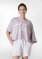 OLD-DYE CROP T-SHIRT - PURPLE - Tops & T-Shirts | DEHA