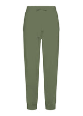 RIB TRIMS ORGANIC SWEATPANTS - GREEN - Activewear | DEHA