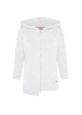 OLD-DYE FULL ZIP ORGANIC HOODIE - WHITE - Sweaters | DEHA