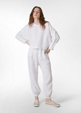 LINEN SLOUCHY PANTS - WHITE - Linen Clothing for Women | DEHA