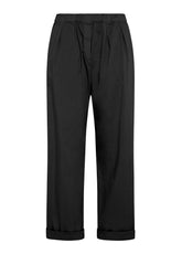 POPLIN RELAXED PANTS - BLACK - Leisurewear | DEHA