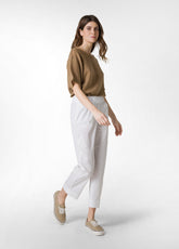 POPLIN STRAIGHT PANTS - WHITE - Leisurewear | DEHA