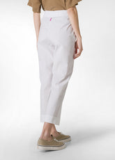 POPLIN STRAIGHT PANTS - WHITE - WHITE | DEHA