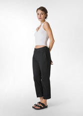 POPLIN STRAIGHT PANTS - BLACK - Leisurewear | DEHA