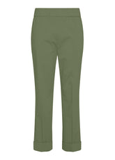 POPLIN STRAIGHT PANTS - GREEN - Pants | DEHA