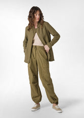 POPLIN CARGO PANTS - GREEN - Travelwear | DEHA