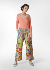 FLOWER POWER ALLOVER RELAXED PANTS - GREEN - Leisurewear | DEHA