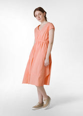 POPLIN FULL SKIRT DRESS - ORANGE - Dresses, skirts and jumpsuits | DEHA