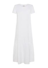 COMBINED POPLIN LONG DRESS - WHITE - Dresses, skirts and jumpsuits | DEHA