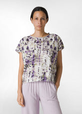 ALLOVER ORGANIC WIDE T-SHIRT - PURPLE - LILAC SPOTTED | DEHA