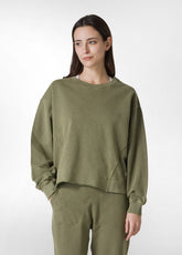 OLD.DYE FLAMME' SWEATSHIRT - GREEN - Sweaters | DEHA