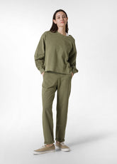 OLD-DYE FLAMME' BOYFRIEND PANTS - GREEN - Leisurewear | DEHA