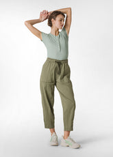 OLD-DYE GABARDINE BALLOON PANTS - GREEN - Leisurewear | DEHA