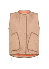 QUILTED VEST - BEIGE - Jackets & Vests | DEHA