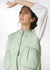 QUILTED VEST - GREEN - APPLE GREEN | DEHA