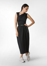 TECH NYLON LOGO TRIM SKIRT - BLACK - Dresses, skirts and jumpsuits | DEHA