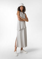 SATIN SLIT SKIRT - GREY - Dresses, skirts and jumpsuits | DEHA