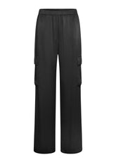 SATIN CARGO PANTS - BLACK - Leisurewear | DEHA