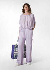 SATIN CARGO PANTS - PURPLE - Travelwear | DEHA