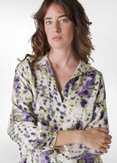 ALLOVER SATIN SHIRT - PURPLE - LILAC SPOTTED | DEHA