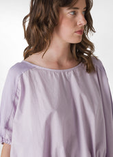 BLUSE AS POPELINE UND SATIN - LILA - ORCHID LILAC | DEHA