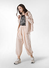 SATIN COMBINED SLOUCHY PANTS - PINK - Leisurewear | DEHA