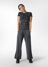 MARBLED TENCEL™ PANTS - BLACK - Leisurewear | DEHA