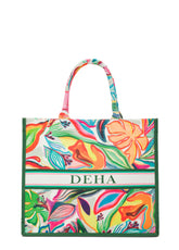 FLOWER POWER ALLOVER SHOPPER BAG - GREEN - Leisurewear | DEHA