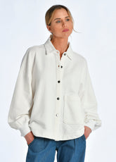 ECO-WEAR GLAM OVERSIZE SHIRT, WHITE - Outlet | DEHA