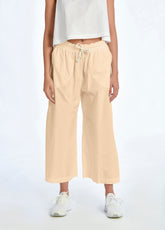 TEXTURED WEAVE CROP PANTS, PINK - Outlet | DEHA