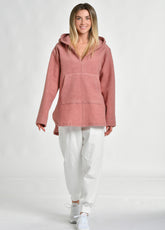 BOILED WOOL PONCHO, PINK - Jacket - Outlet | DEHA
