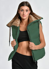 PUFFER DOWN GILET, GREEN - Down jackets - Outlet | DEHA