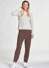 KNITTED CARROT PANTS, BROWN - Outlet | DEHA