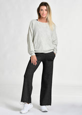 WIDE LEG KNITTED PANTS, BLACK - Outlet | DEHA
