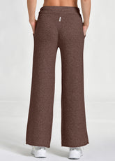 WIDE LEG KNITTED PANTS, BROWN - Outlet | DEHA