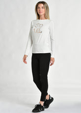 LONG SLEEVE GRAPHIC T-SHIRT, WHITE - Outlet | DEHA
