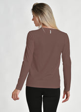 LONG SLEEVE GRAPHIC T-SHIRT, BROWN - Outlet | DEHA