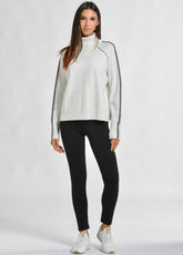 KNITTED TURTLE NECK SWEATER, WHITE - Outlet | DEHA