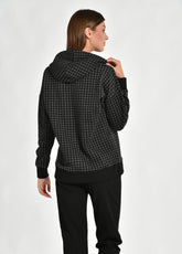 HOUNDSTOOTH HOODIE, GREY - Outlet | DEHA