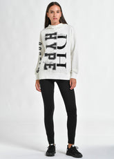 LUXE GRAPHIC HOODIE, WHITE - Outlet | DEHA