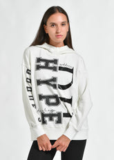 LUXE GRAPHIC HOODIE, WHITE - Outlet | DEHA