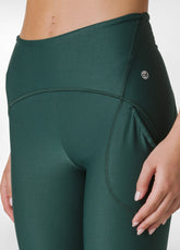 YOGA SOFT TOUCH LEGGINGS WITH POCKET, GREEN - FOREST GREEN | DEHA