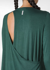 LANGÄRMELIGES YOGA-T-SHIRT, GRUEN - FOREST GREEN | DEHA