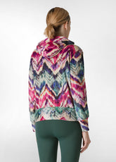 FELPA ZIP IN VELLUTO STRETCH ALLOVER OTHER - ALL CHEVRON | DEHA