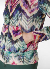 FELPA ZIP IN VELLUTO STRETCH ALLOVER OTHER - ALL CHEVRON | DEHA