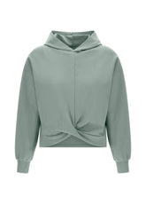 COSY KNOTTED HOODIE, GREEN - Activewear | DEHA