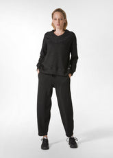 LUREX WIDE-LEG PANTS, BLACK - Leisurewear | DEHA